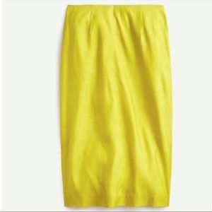 J. Crew Yellow Midi Skirt